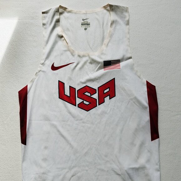 Nike USA Men Official 2012 London Olympic Marathon Racing Singlet - Picture 1 of 6